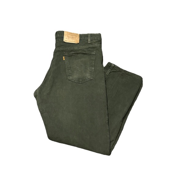 Levi's Other - Vintage Levis Orange‎ Tab 555 Green Denim Jeans made in USA 38x30